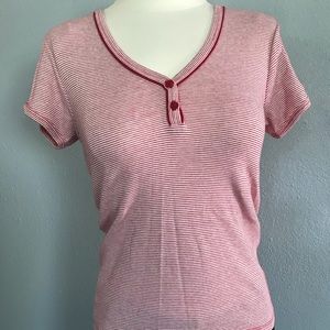 Esprit Red & White Striped Tee